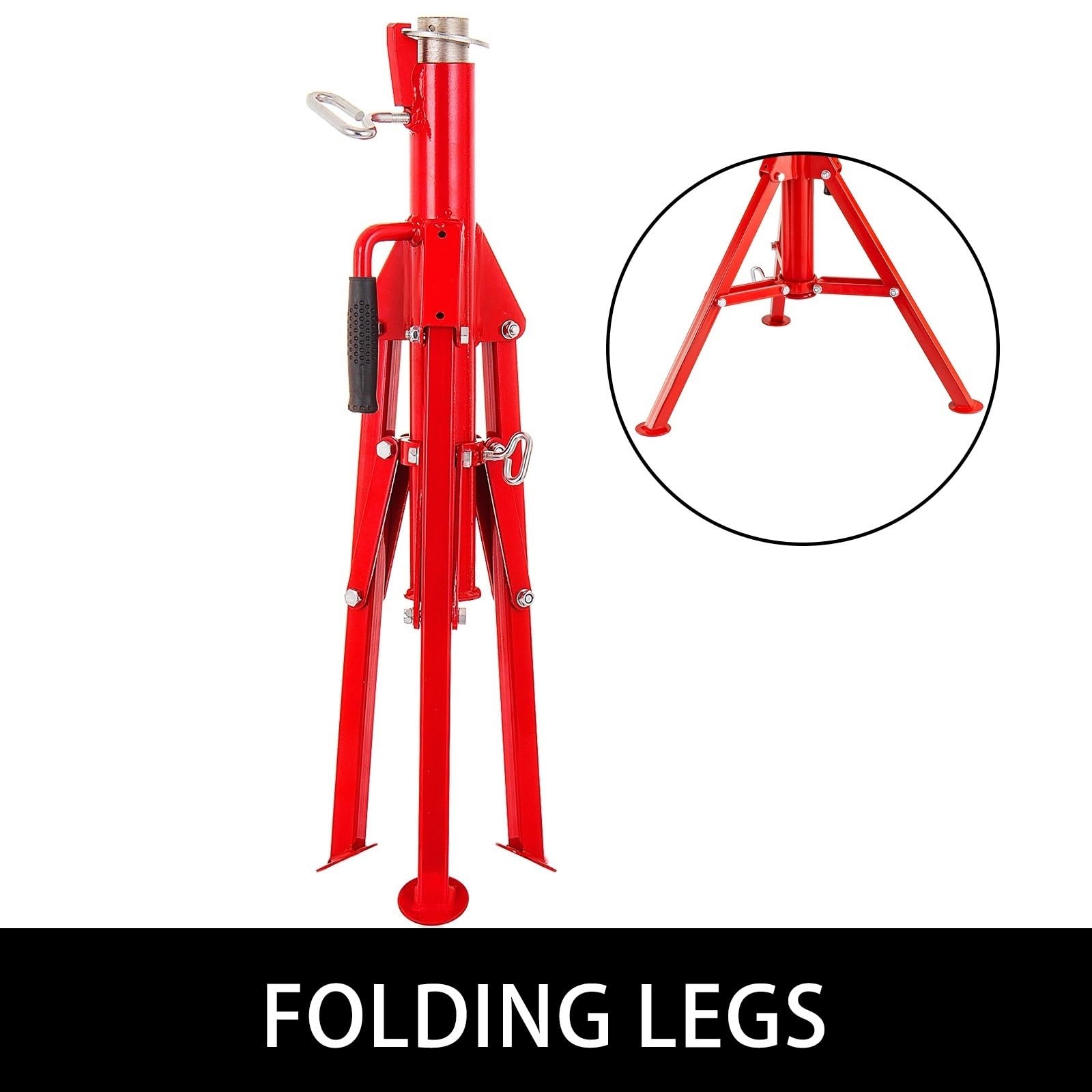 Supporto for tubo con testa a rullo V-Head 2/4 Trasferimento a sfera Treppiede pieghevole Jack 12 pollici Tubo di supporto Strumento bloccato Migliora l'efficienza(1109)