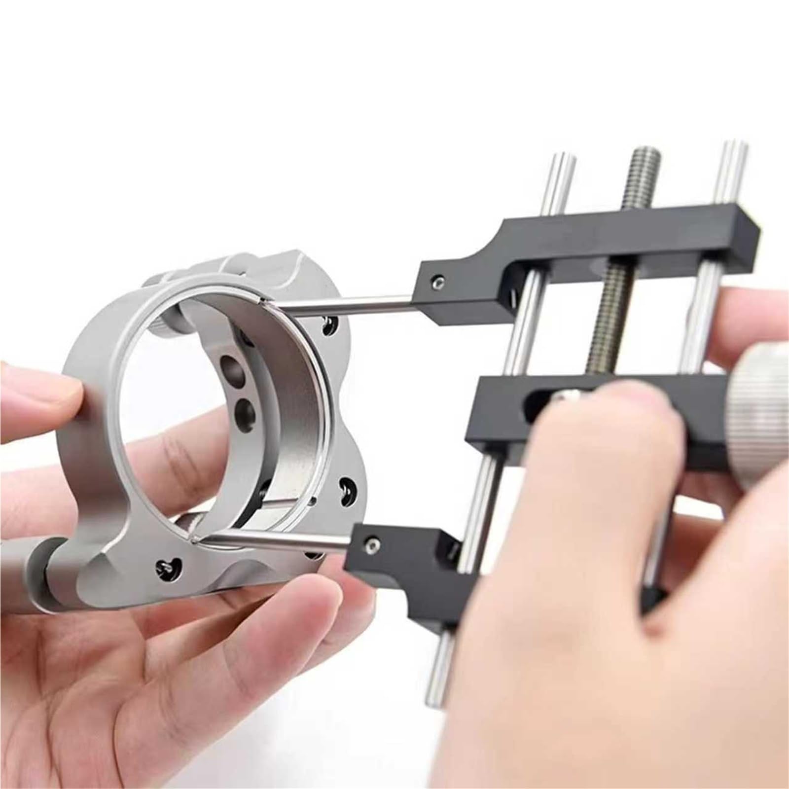 Herramienta universal de llave de anillo a presión, diseño de doble extremo de acero inoxidable, rango ajustable de 3,0 a 76,2 mm para instalación y extracción de equipos ópticos