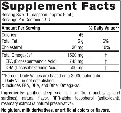 Miniatura 2 de Omega 3 de Nordic Naturals fomenta la cognición salud cardíaca y el sistema inmunológico 1686 16 onza Natural 1 1