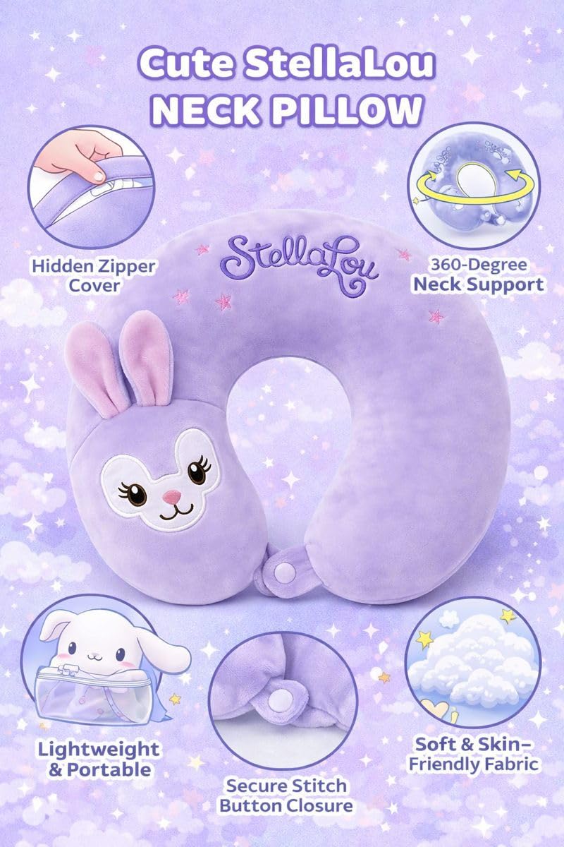 Kids Travel Neck Pillow - Plush U-Shape for Flights & Car -2
