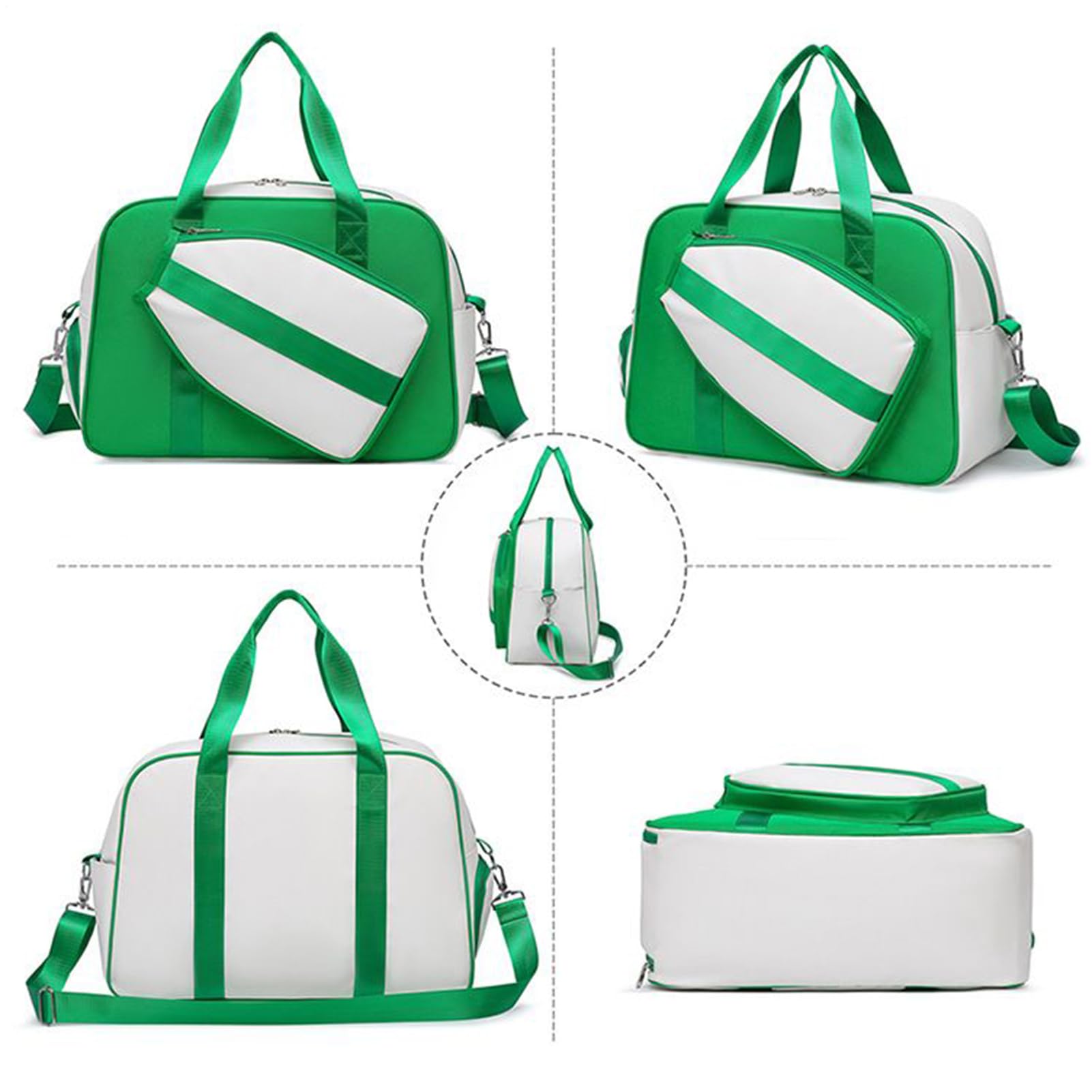 Borsa da pickleball, grande capacità, con scomparto per scarpe, modalità di trasporto flessibili, borsa a tracolla per palestra, viaggi, tempo libero e torneo, 46 x 33 x 20 cm