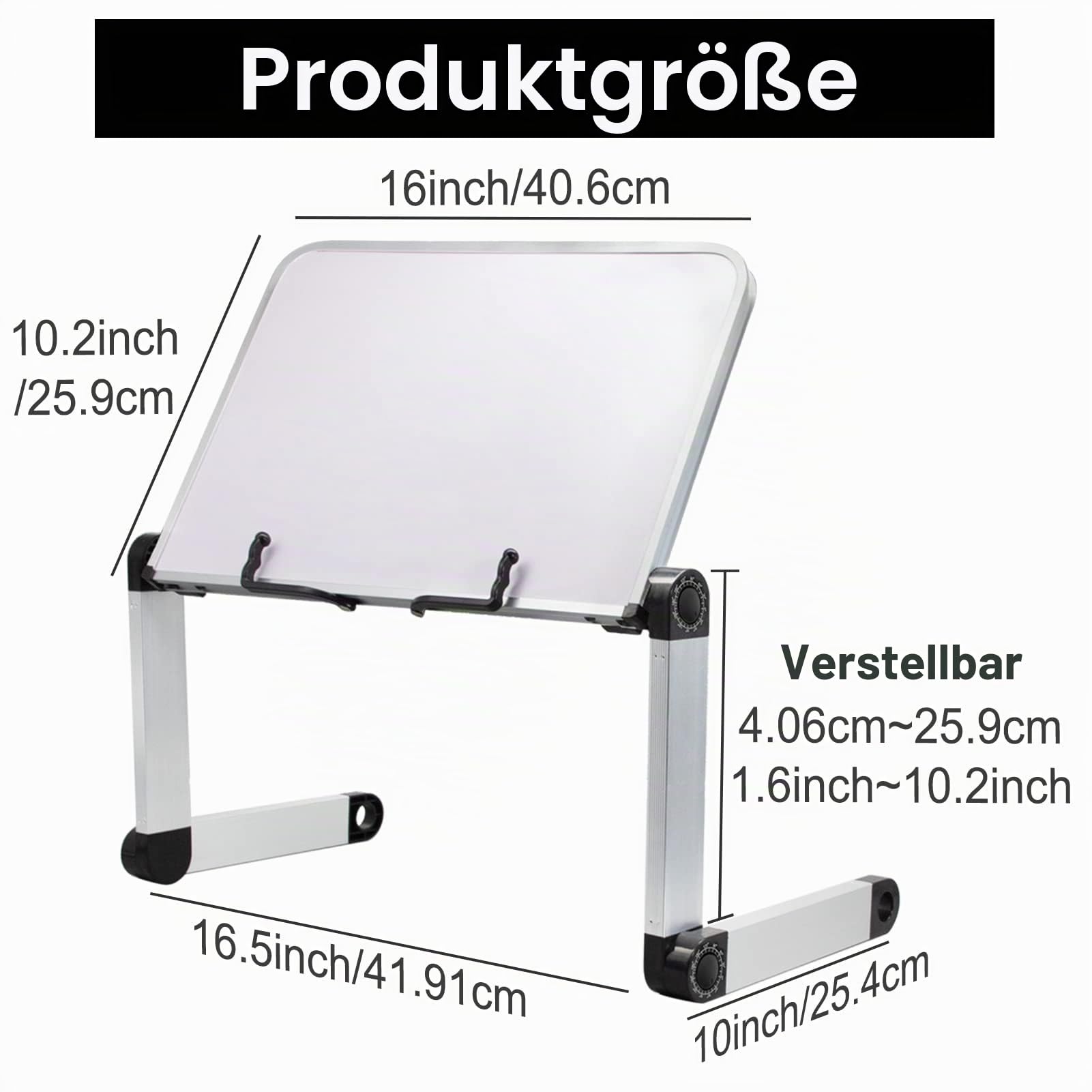 Extra Großer Bücherständer Leseständer mit Stützfüßen, winkelverstellbar ergonomisch, Buchhalter für große schwere Lehrbücher Musikbücher Tablet, Faltbar tragbar, Bücherständer Kinder
