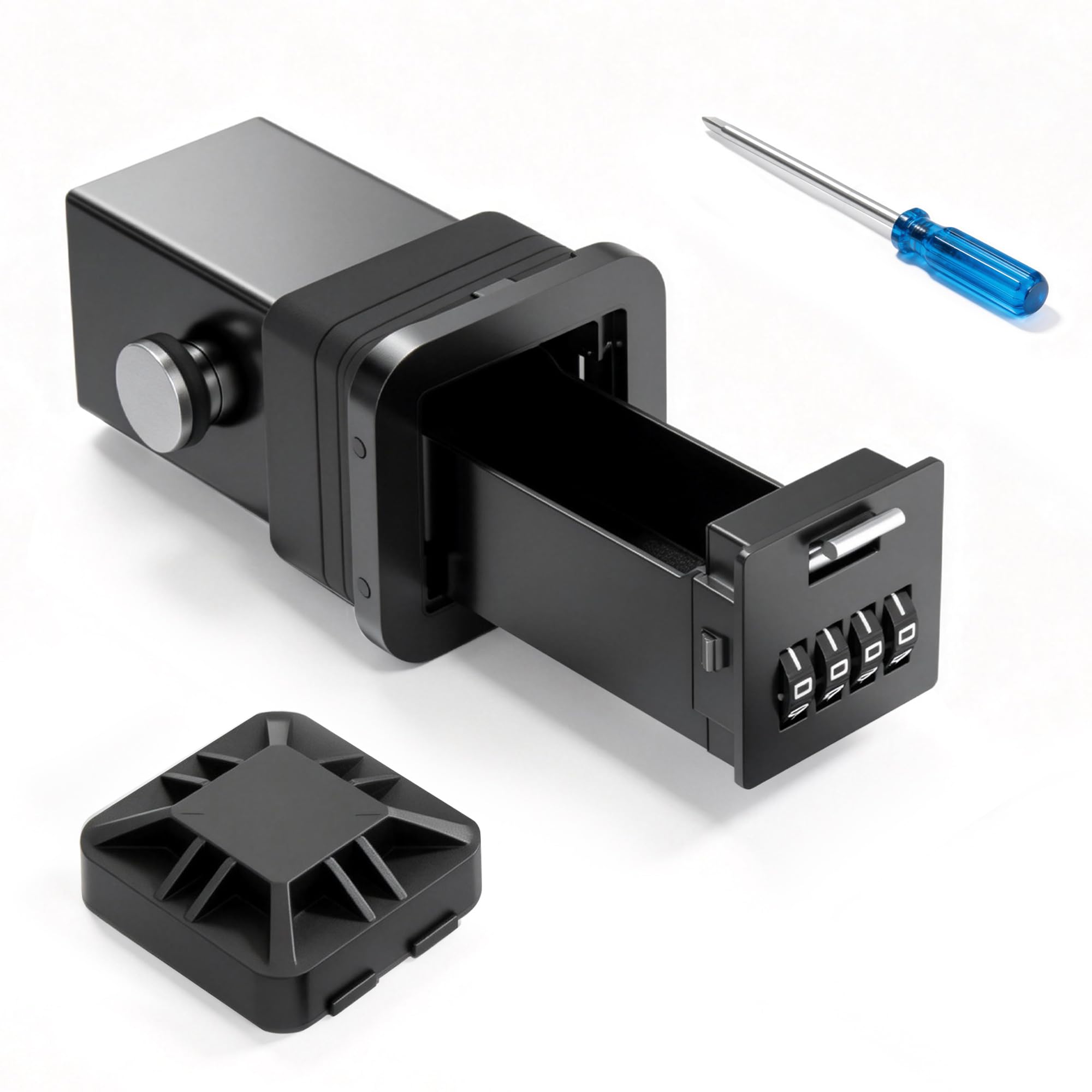 Photo 1 of Hitch Receiver Safe Key Lock Box for 2-Inch Trailer Hitches (Hitch Lock for 2-Inch Trailer Hitches)