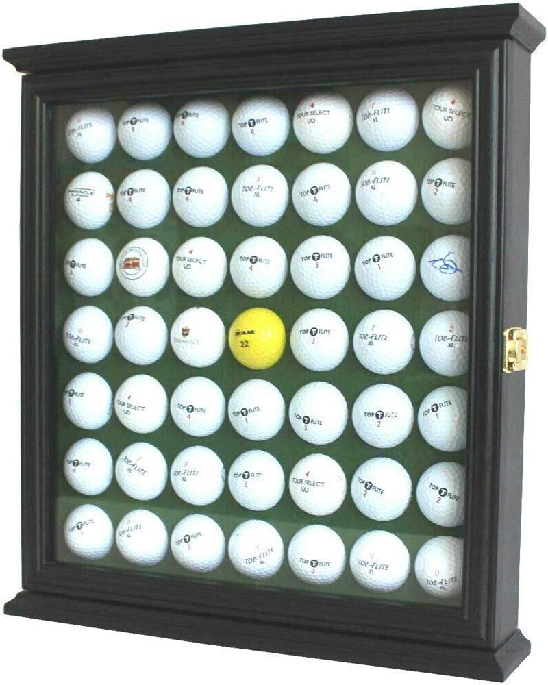 49 Golf Ball Display Case Rack with Glass Door