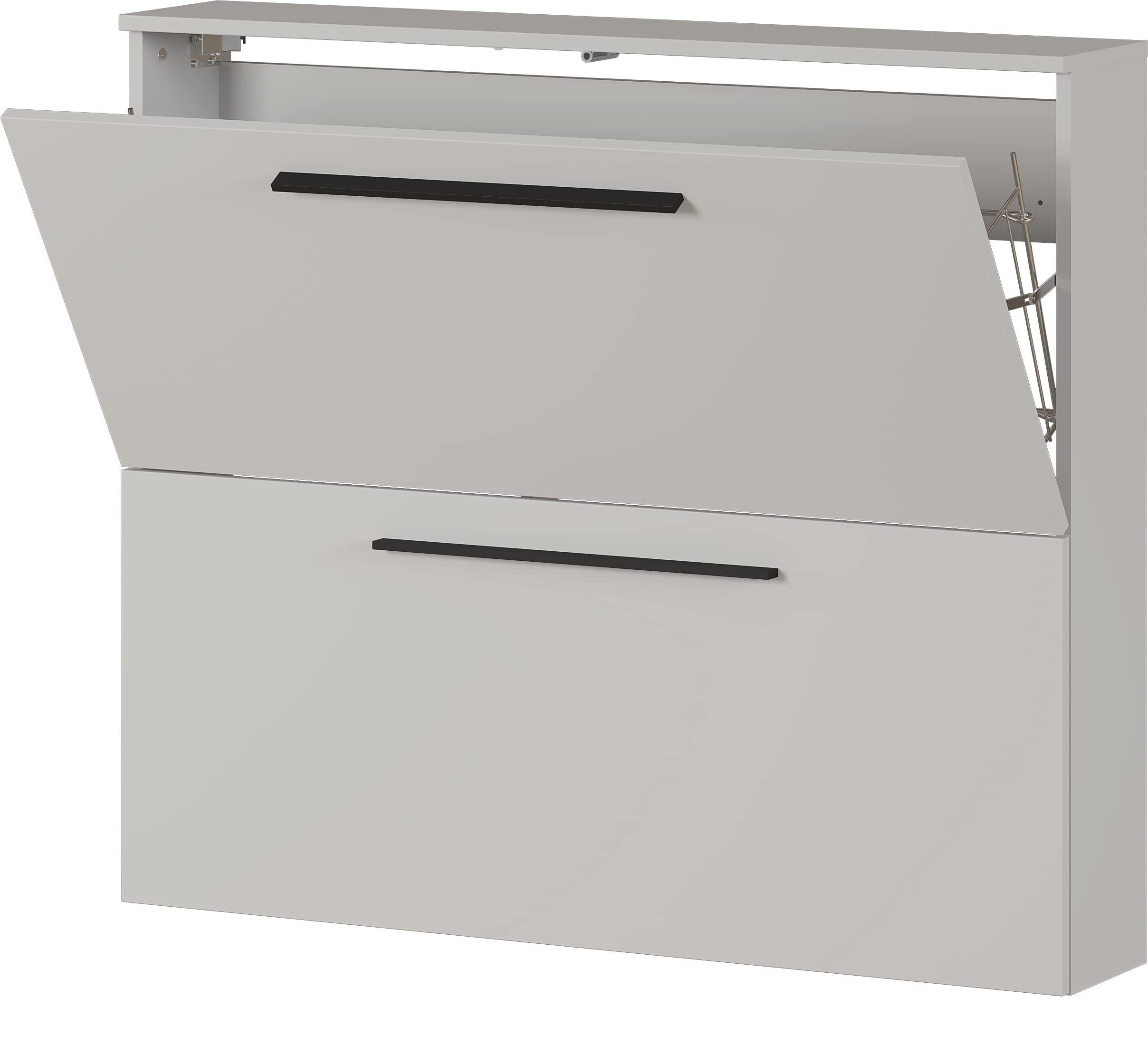 Germania Schuhschrank 2575-572 GW-Utah, in Kaschmir, mit Platz für 8 Paar Schuhe, geringe Tiefe, ideal für schmale Flure, 100 x 85 x 19 cm (BxHxT)