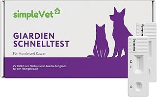 simple Vet Giardien Schnelltest Hund - 2 Tests - Katze Wurmtest Hund Giardien Test Durchfall Hund & Katze, Erste Hilfe Set Hund product image