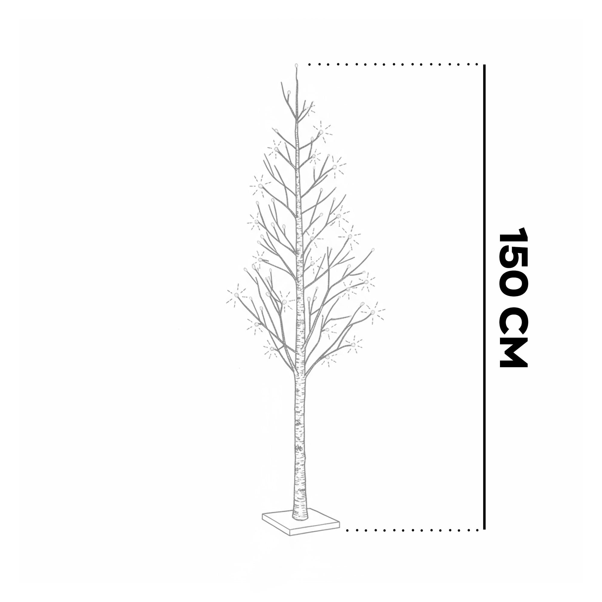 Frankystar Bliźnięta śnieżna choinka H150 cm z 186 lampkami LED