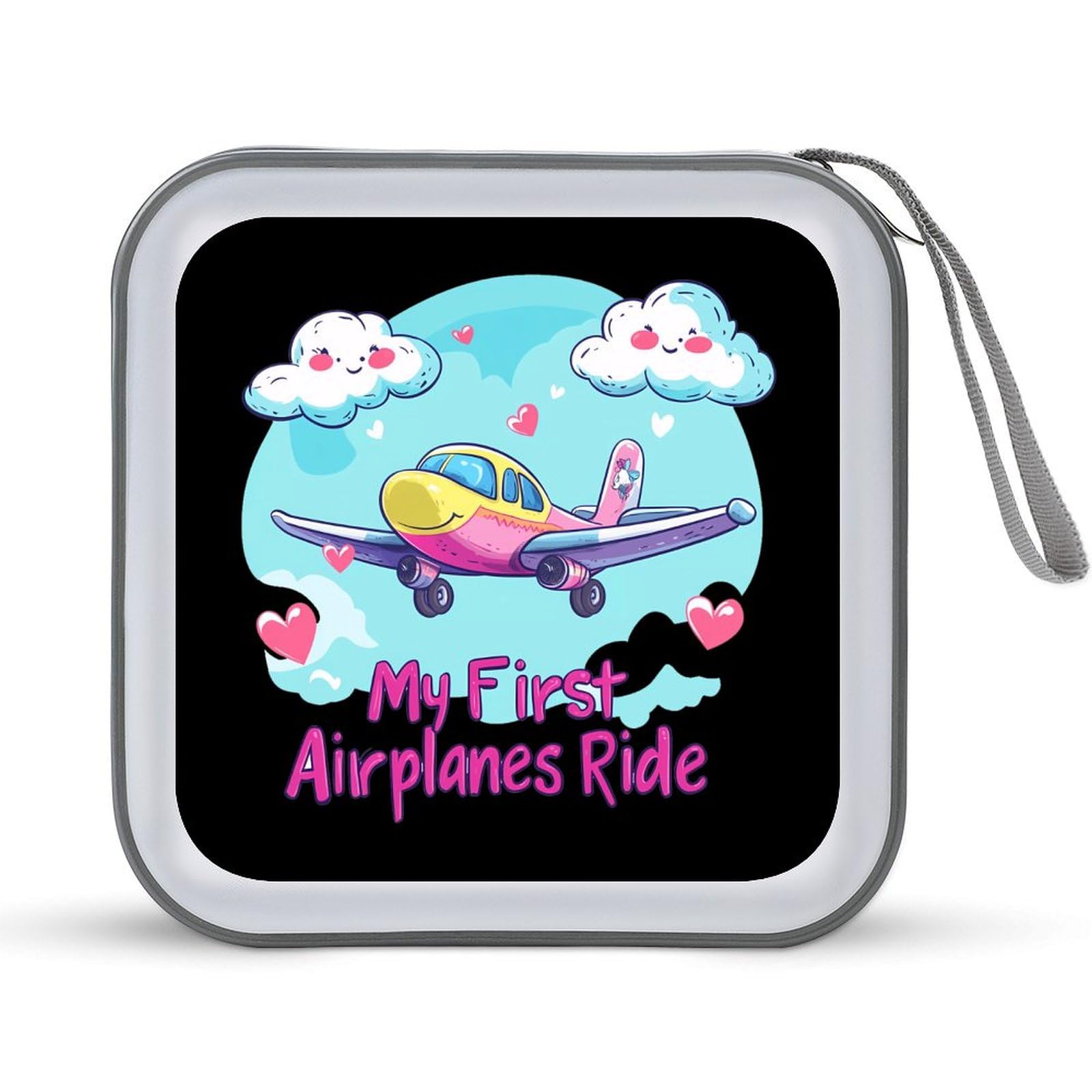 My First Airplane Ride CD Case Portable DVD Holder Storage Organizer for Home Travel