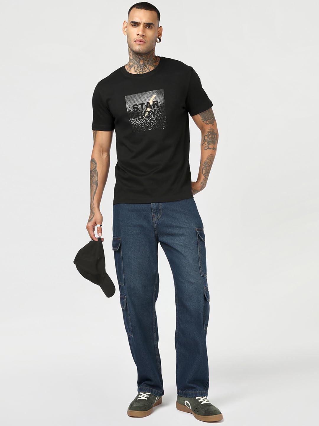 Bewakoof Party Animal - T-shirt da uomo in cotone con stampa laminata, vestibilità regolare, mezza manica