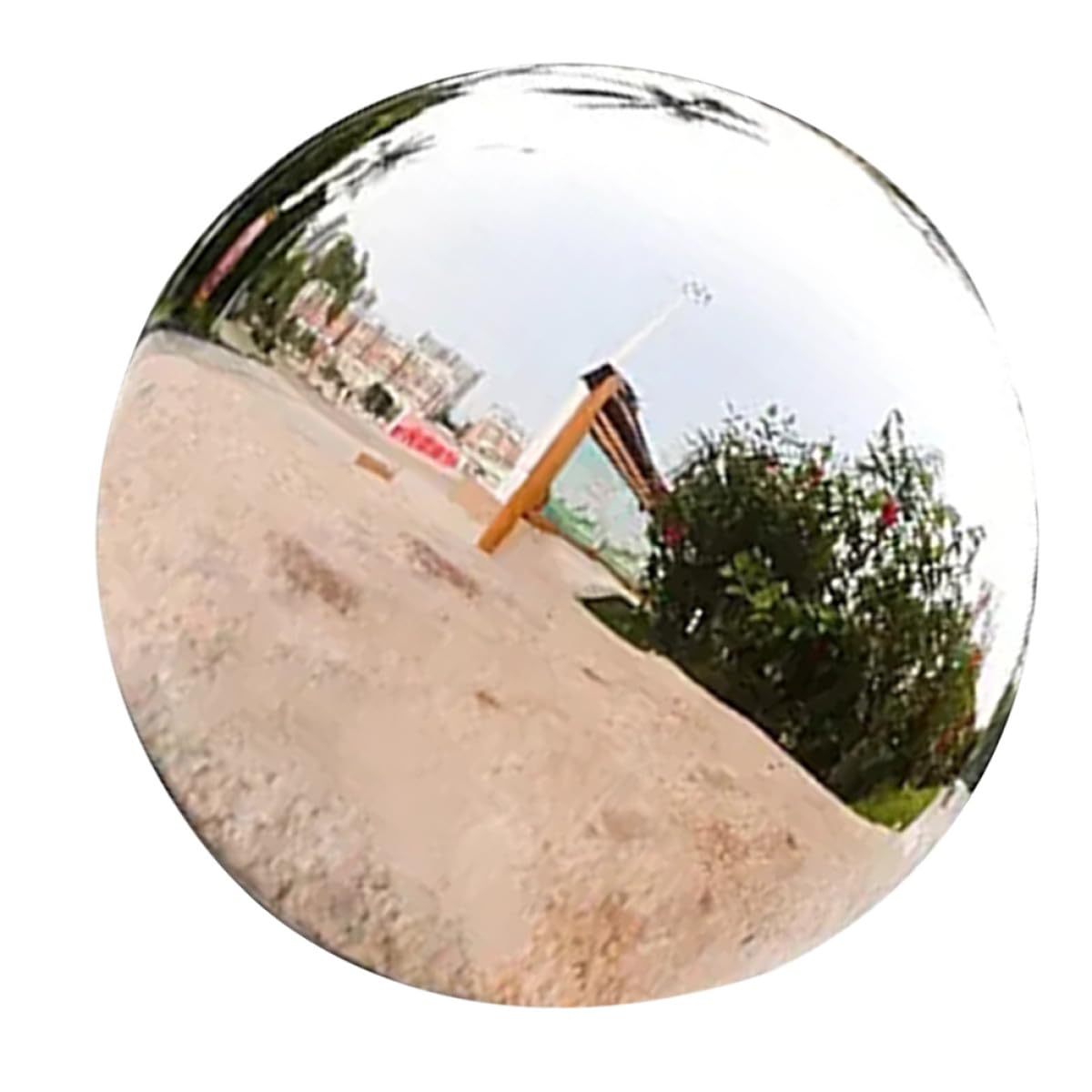Boule Miroir Réfléchissante en Acier Inoxydable pour Décoration de Jardin Extérieur, Sphère Argentée Résistante et Brillante pour Pelouse et Photographie