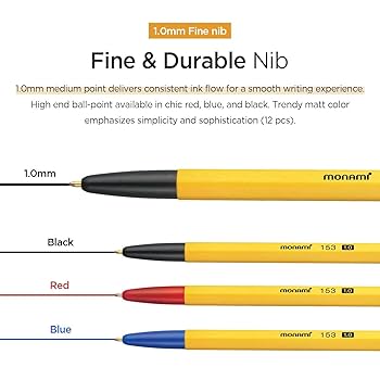 Amazon | Monami新しいリリース153ボールペン1.0 MMダース