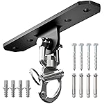 Yes4All Punching Bag Hanger, Stainless Steel Swivel Chain with 4 Snap Hooks for Heavy Bag, Gym Swing, Trapeze, and Hammock, 360 Rotation Heavy Duty Swing Hanger