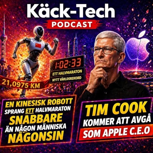 Tim Cook avg&aring;r, EU:s batterikrav & robotar springer halvmaraton