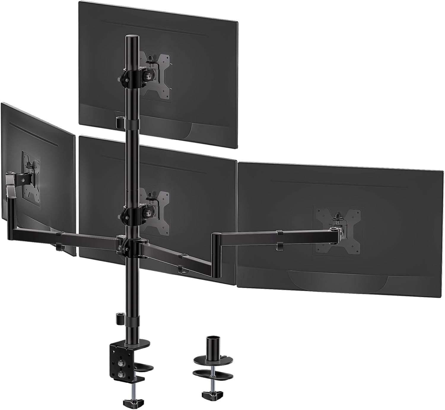 Amazon.com: WALI Quad Monitor Mount for 13-27 Inch Screens, Fully ...