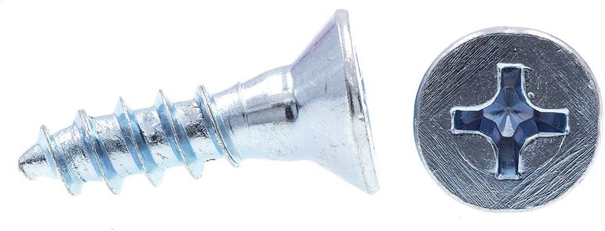 Prime-Line 9036724 Wood Screws, Flat Head, Phillips Drive, #16 X 1 in, Zinc Plated Steel (10 Pack)