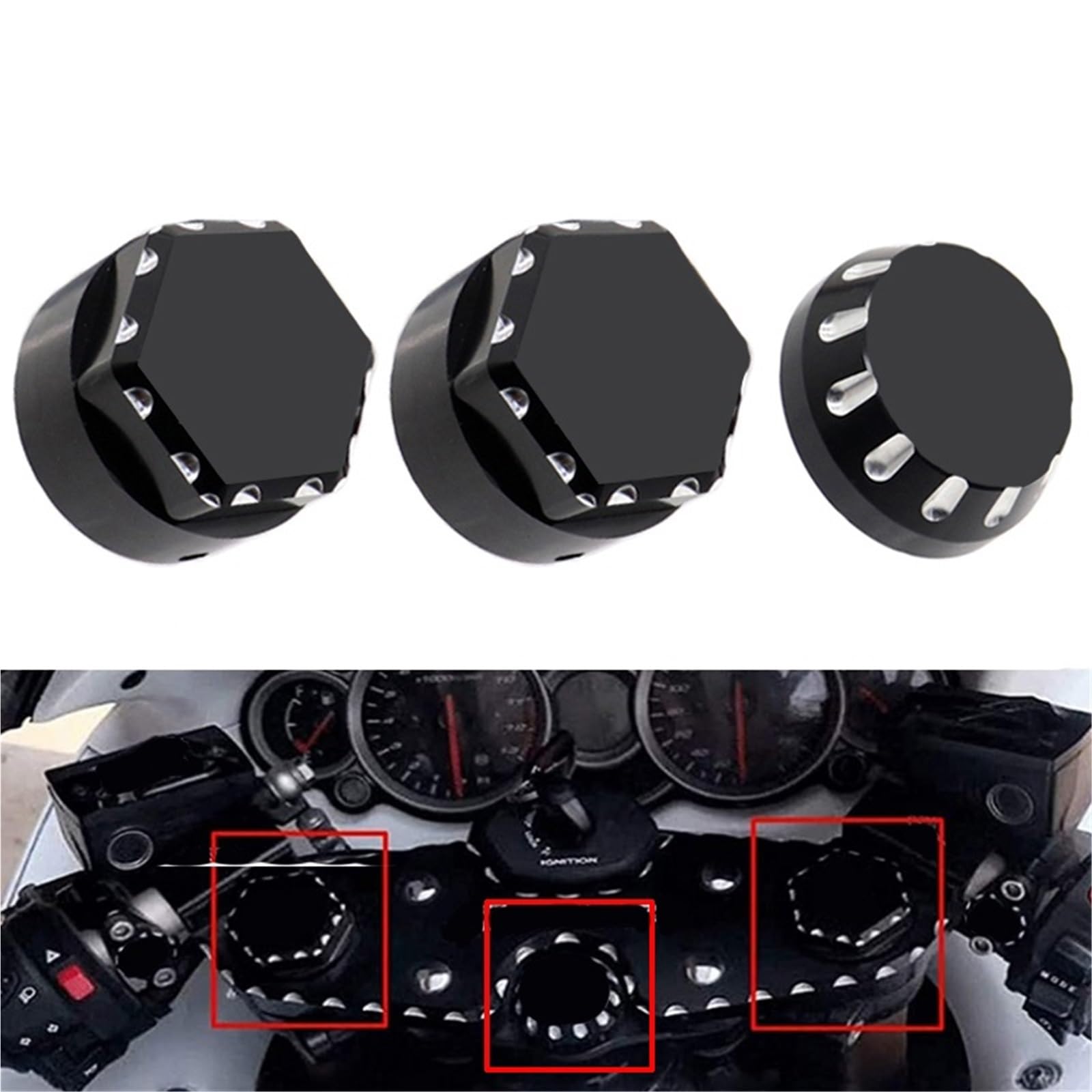 Copri Forcella Forcelle Moto Copri forcella anteriore adatti per SUZUKI GSX1300R, adatti per HAYABUSA 2008-2020, per motociclette CNC con logo, attacco piastra forcella.(B)