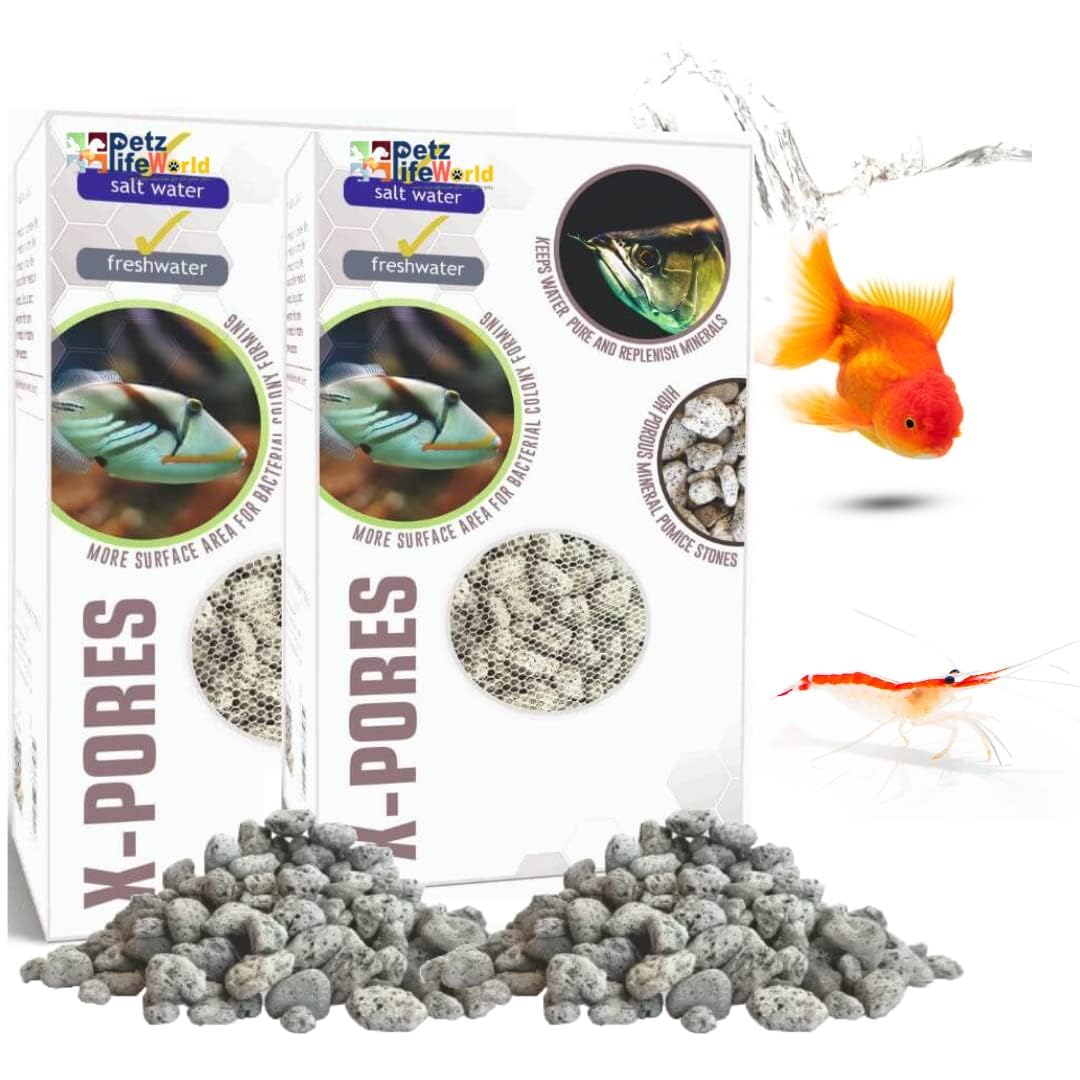 Aquatic Remedies (Pack of 2) X-PORES Filter Media, 800ML (500G) | Natural Pumice Porous and Mineral Filter Media for Aquarium Fish Tank (B0BNN3VXZ2) Amazon Price History, Amazon Price Tracker