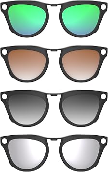 HIBLOKS 4Pcs Polarized Clip-on for Ray-Ban Meta Skyler & Gen 2 RW4010/RW4014 52-20, Black Frame Discoloration Clips for RayBan Skyler Protect Your Eyes, Cool and FashionSilver, Grey, Brown, Green