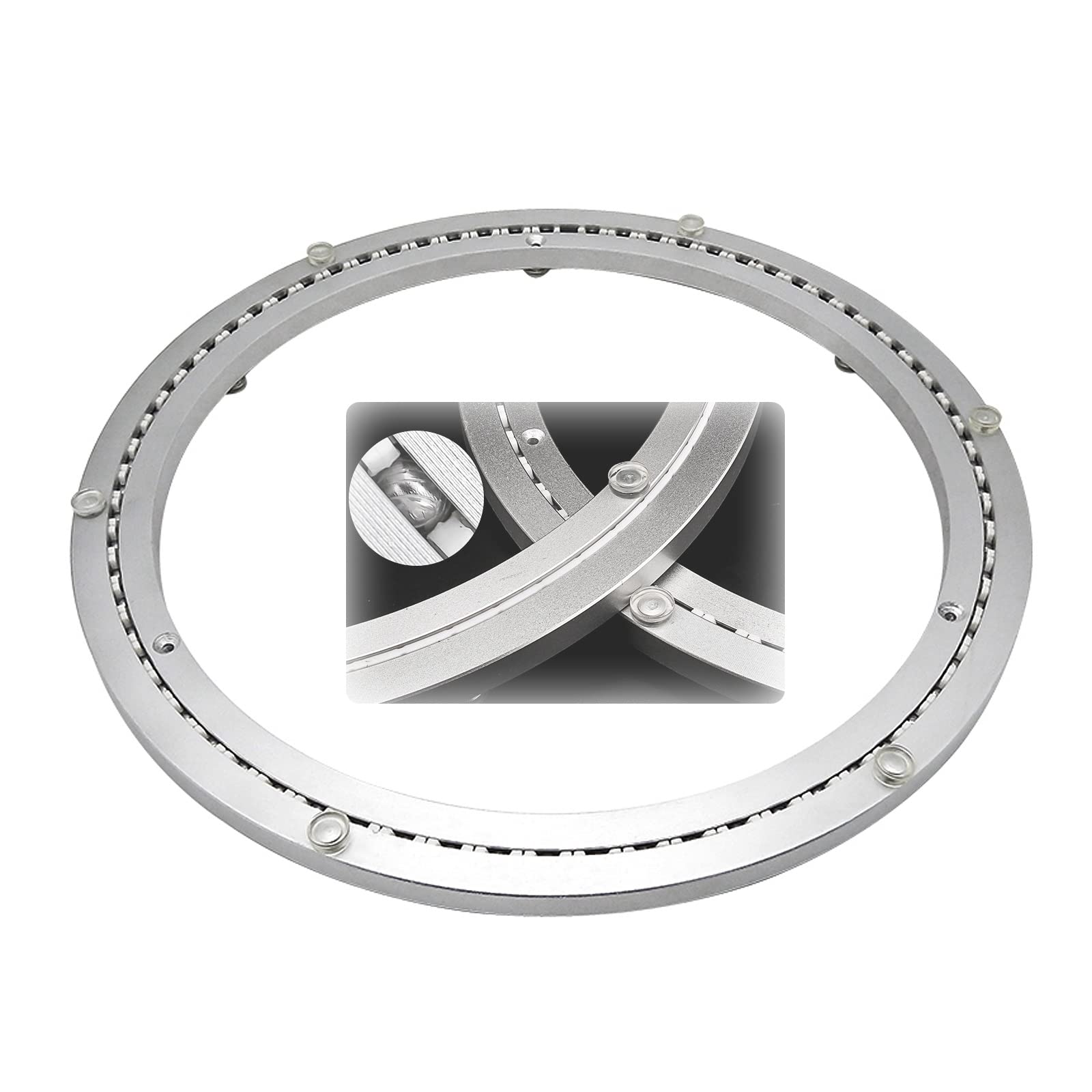 Cvhfhjtg One Color Lazy Susan, Lazy Susan Ball Bearing Turntable Aluminum 8-32 Inches(8 Inches (200Mm))