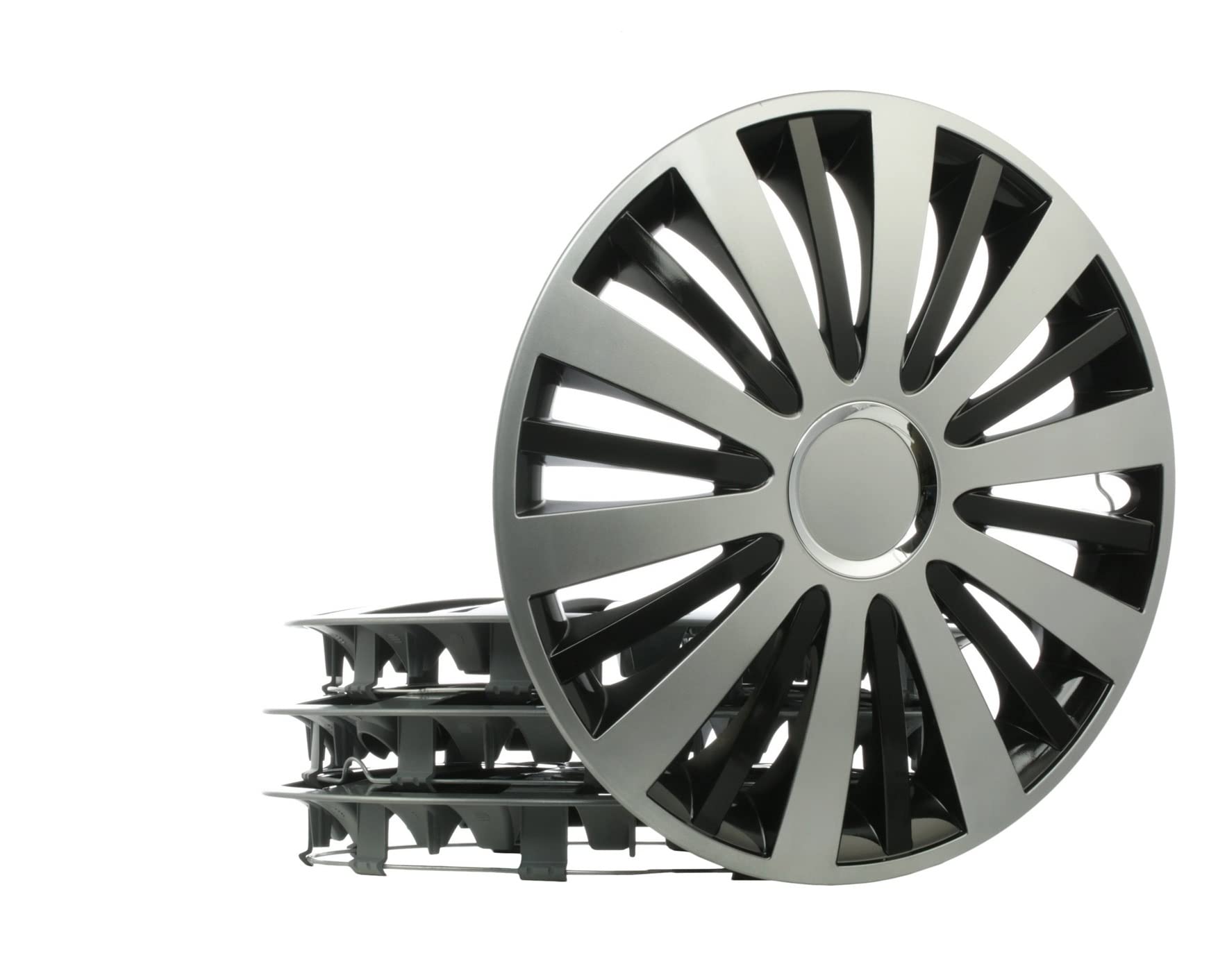 Copricerchi 15" pollici Serie/Kit grigio nero Copricerchi Auto FALCON SR CZ 15
