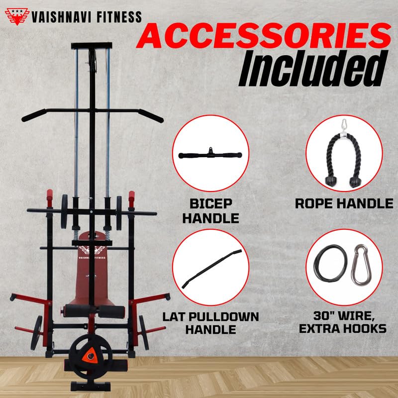 Image of 20-in-1 Home Gym Bench for Multipurpose with 100kg PVC Weight Dumbbell Plates, Full-Body Workout Station with Preacher Curl, Lat Pull, Leg Extension & More.
