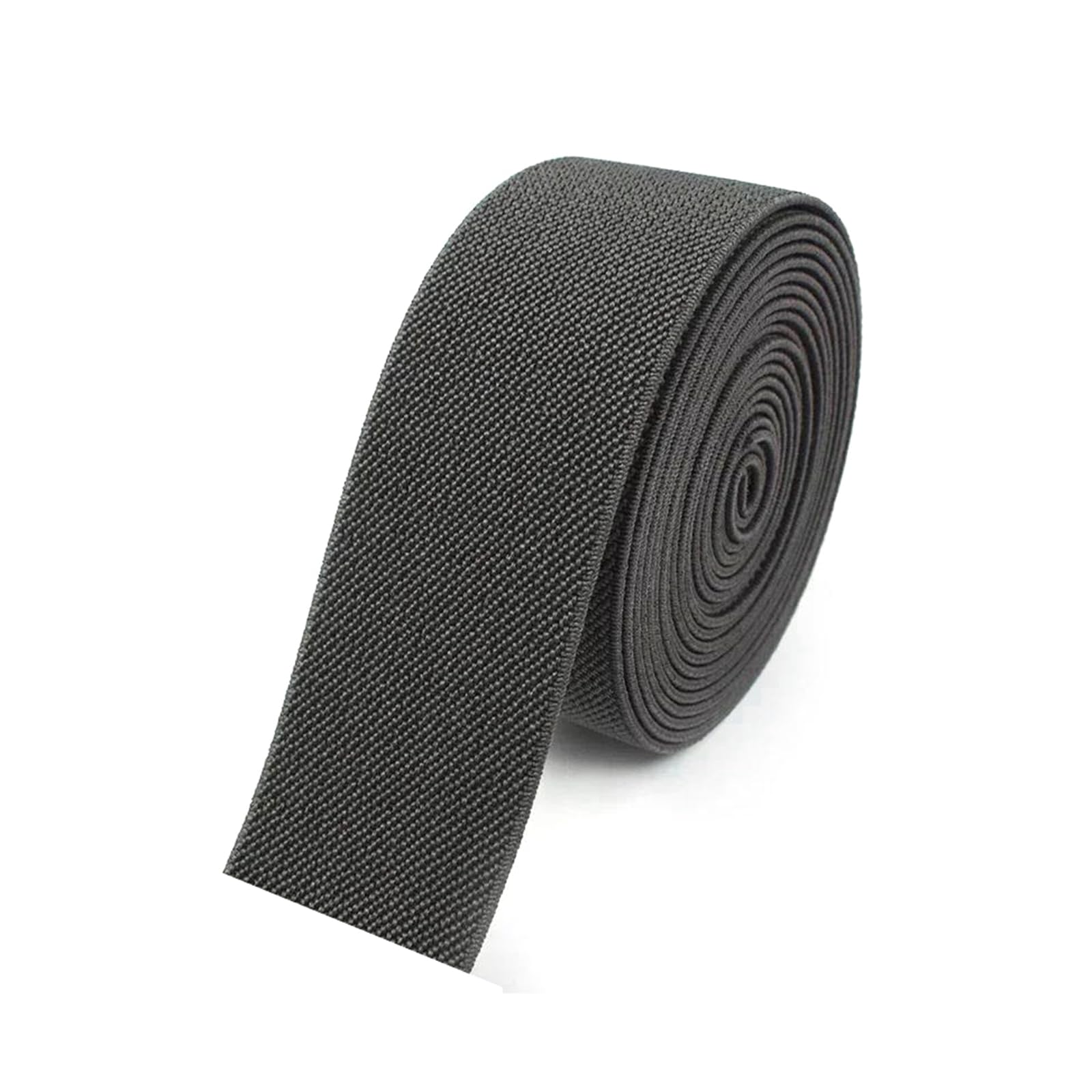 Bandas elásticas Banda elástica Ancha y Plana Banda elástica for Cintura de Pantalones, 5 Metros (10-50 mm), Color Rojo, 25 mm.(Dark Gray,15mm)