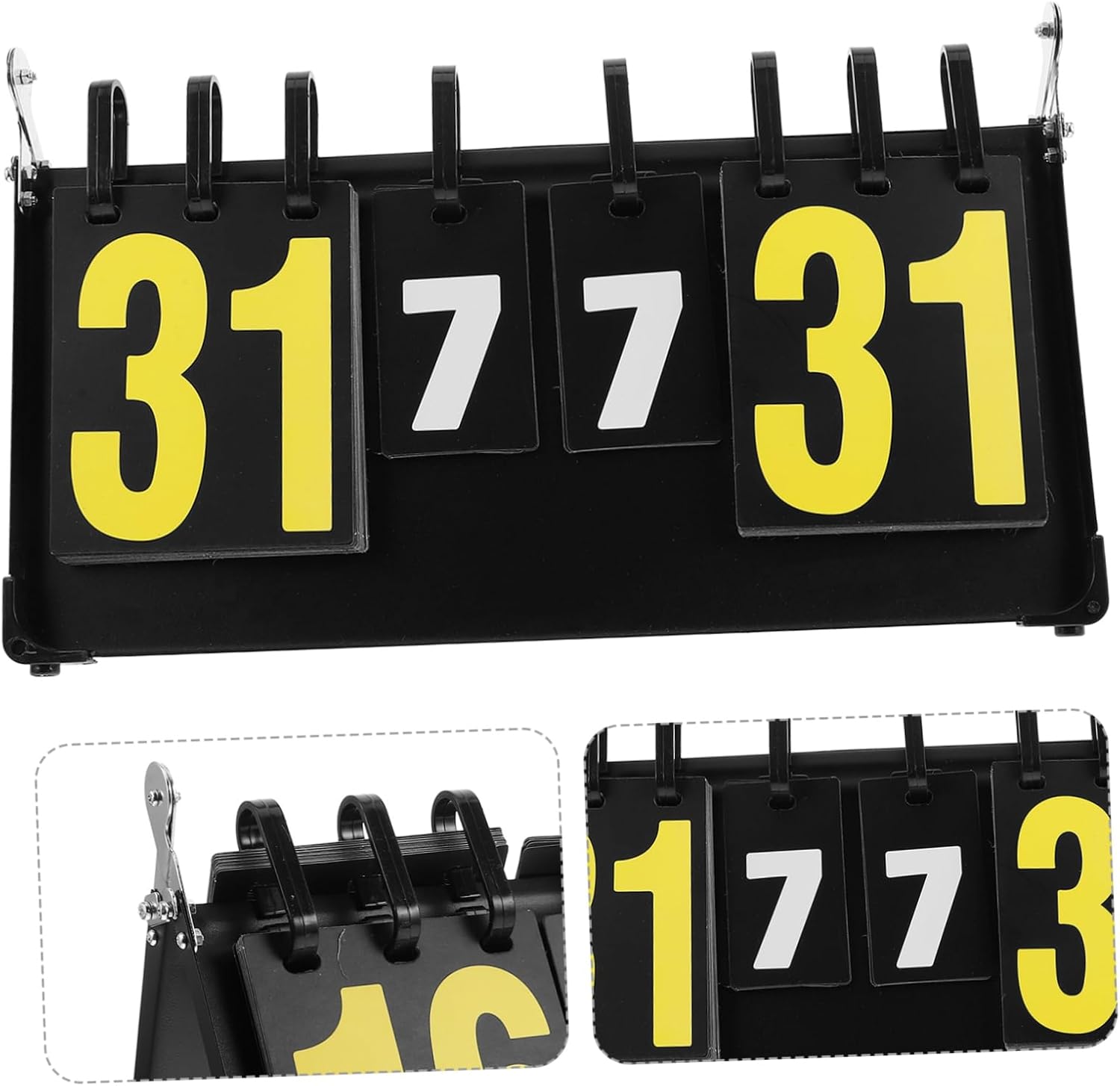 Portable Scoreboard for Sports Dual-Sided Viewing Score Keeper for Basketball Soccer and Volleyball Convenient Tabletop Design Easy Flipping System for Games