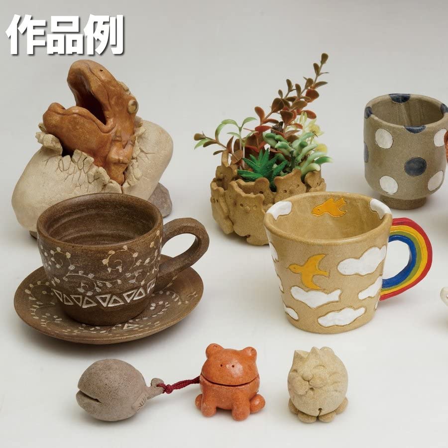 Amazon.co.jp: ヤコ オーブン陶土「工作用」 400g 手回しろくろ セット