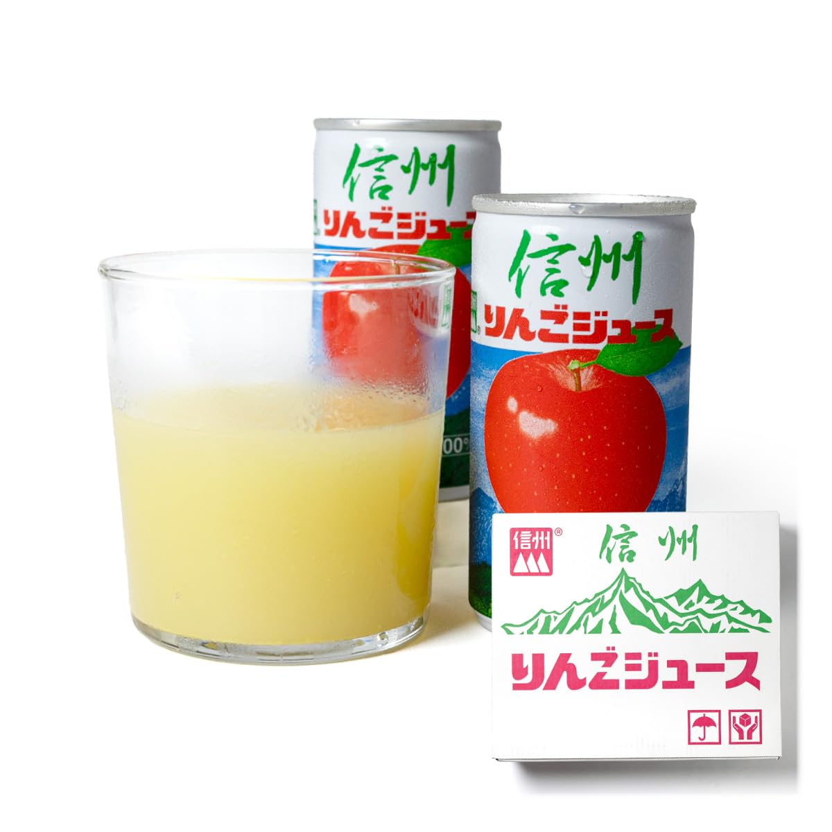 Amazon.co.jp: 信州 りんごジュース 果汁100％ 30缶入り 195ml缶 長野