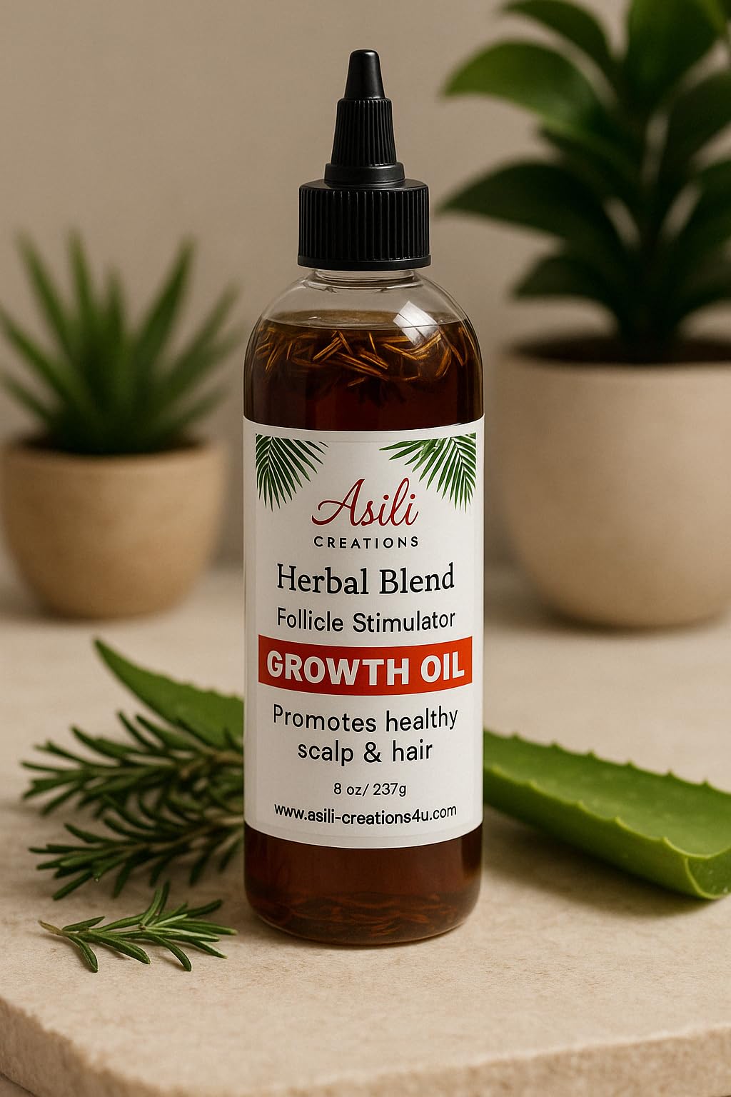 Asili Creations Herbal Follicle Stimulator Oil – 8 oz