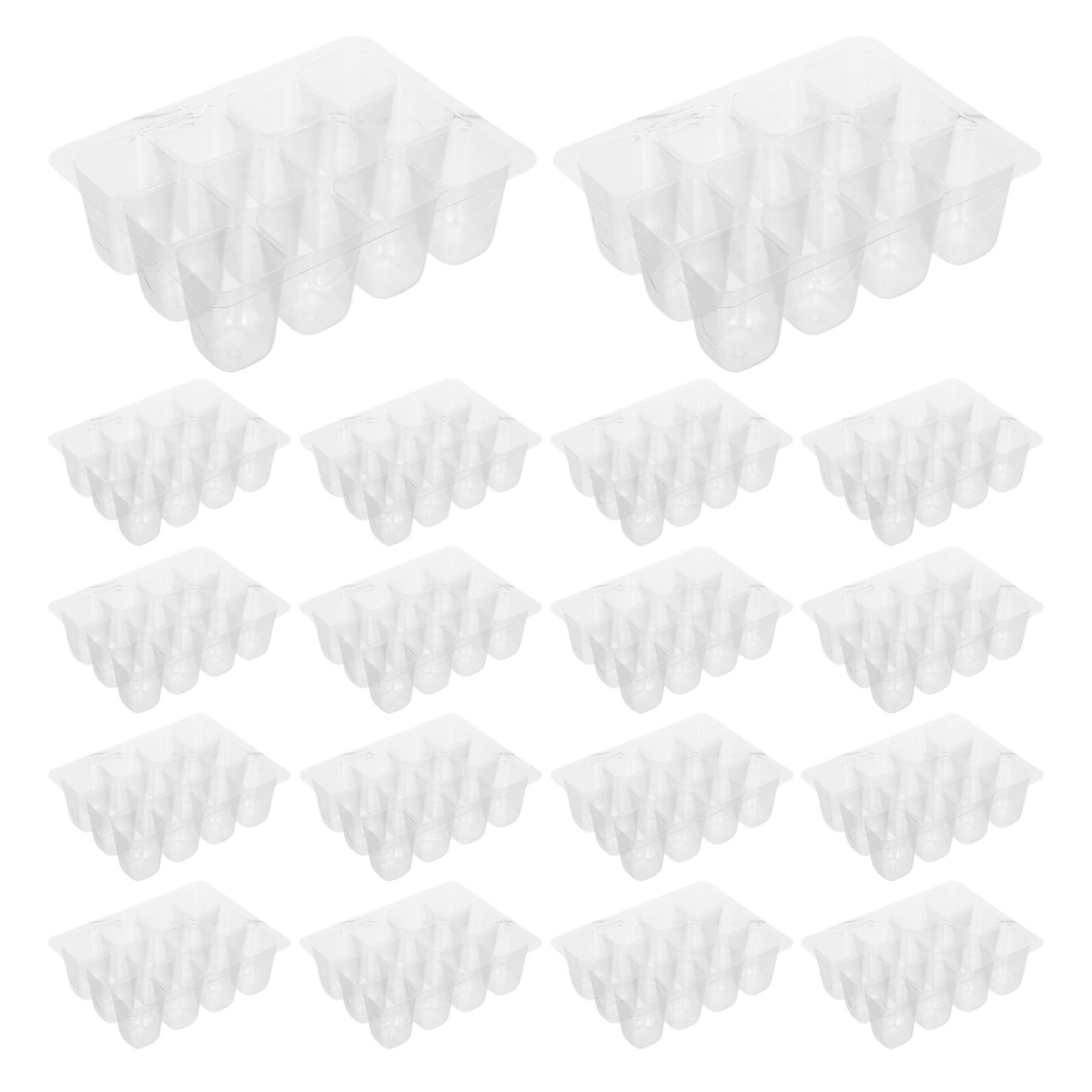 Housoutil Vassoio di Germinazione 12 Celle 30 Pezzi in Plastico
