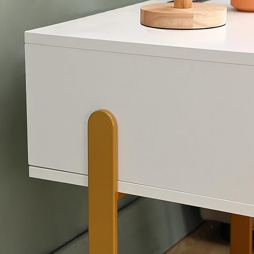 Miniatura 8 de Juego de 2 mesitas de noche modernas con cajones y estación de carga para dormitorio, mesa auxiliar de cama, mesas auxiliares para sala de estar