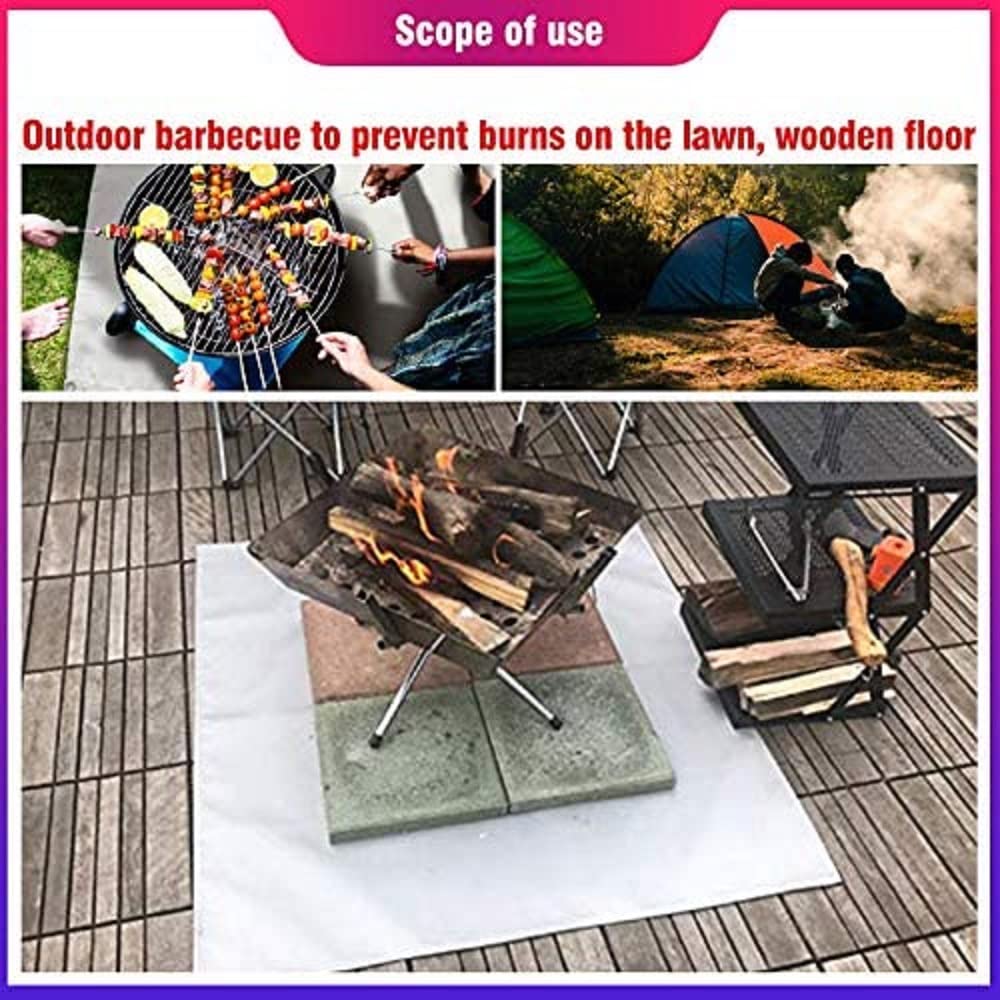 Couverture Anti Feu - 1 x 1 m - Couverture Anti Feu Fire Blanket pour Feu de Graisse dans la Cuisine