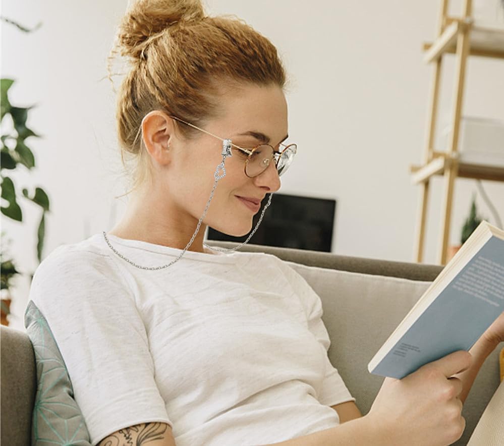 Miniatura 5 de Soporte para lentes de ojos, correa de diamantes de imitación, cadena de cordón, gafas de sol, collares alrededor del cuello