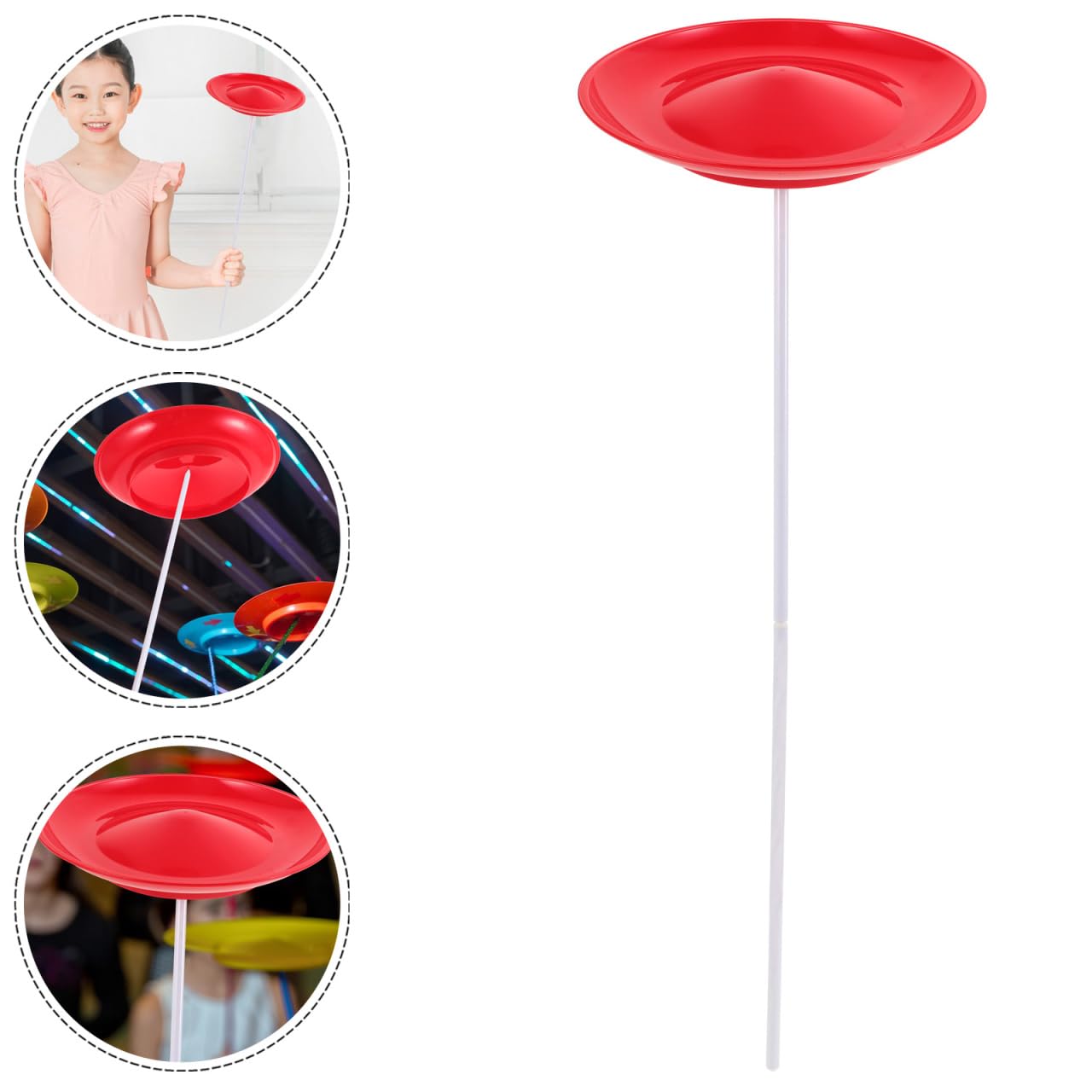 BESTonZON Piastra giocoleria con bastoni Spinning Plate Per Principiante Arti Circo Accessori Allenamento Versatili Puntelli Giocoleria Per Apparizioni E Divertimento