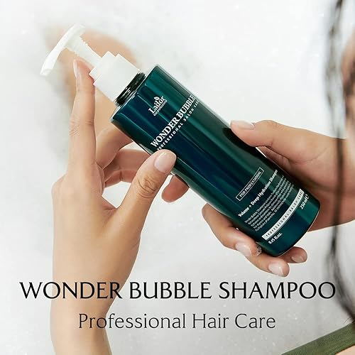 Miniatura 2 de LA'DOR Wonder Bubble - Champú hidratante antiencrespamiento voluminizador para cabello seco con 8 péptidos, queratina, sacrán, ácido hialurónico,