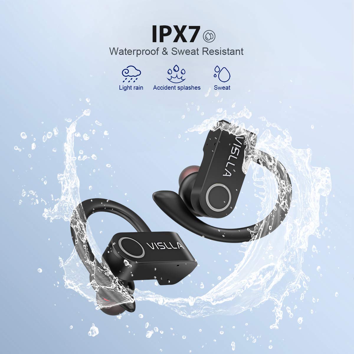 Vislla Bluetooth Sports Headphones, V5 