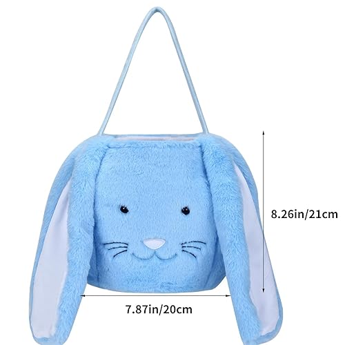 Miniatura 3 de Cesta de caza de huevos de Pascua, cesta de conejo de Pascua de felpa, cubos de Pascua de orejas largas para niños, niñas, bebés, bolsas de Pascua