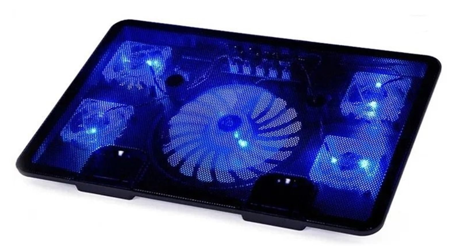 Laptop Cooler Podkładka chłodząca pod laptopa Wentylator Chłodnicy Do Podkładki Pod Laptopa14 "15.6" 17 "z 5 Wentylatorami 2 Porty USB Boczny Stojak Lampka Do Notebooka