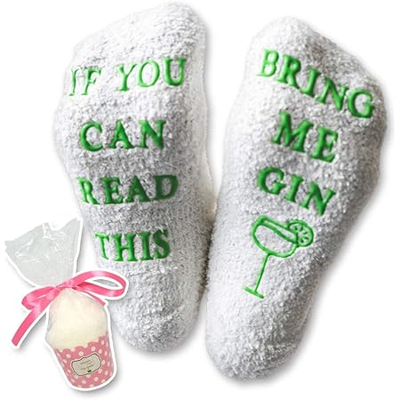 Gin Socks If You Can Read This Bring Me Gin in Cupcake Packaging Stocking filler
