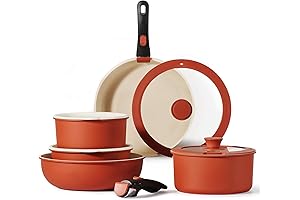 CAROTE 11-Piece Nonstick Oven Safe Pots and Pans Set