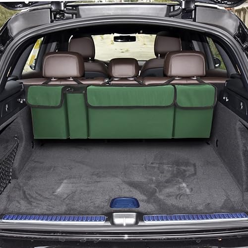 Miniatura 6 de Organizador de maletero AUCELI, almacenamiento grande colgante para el asiento trasero con correas ajustables, bolsa de carga plegable impermeable
