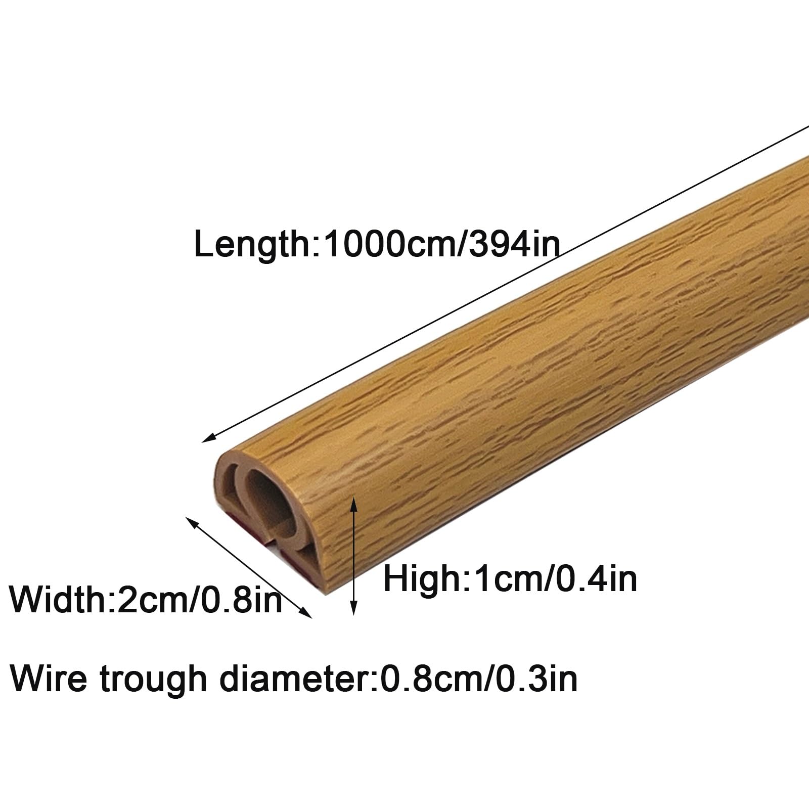 Bodenkanal, Kabelschutzmatte, Strapazierfähiges PVC-Material, Feuerhemmend, Geeignet für Das Home-Office Oder Den Außenbereich(Black,1000x2cm/394x0.8in)