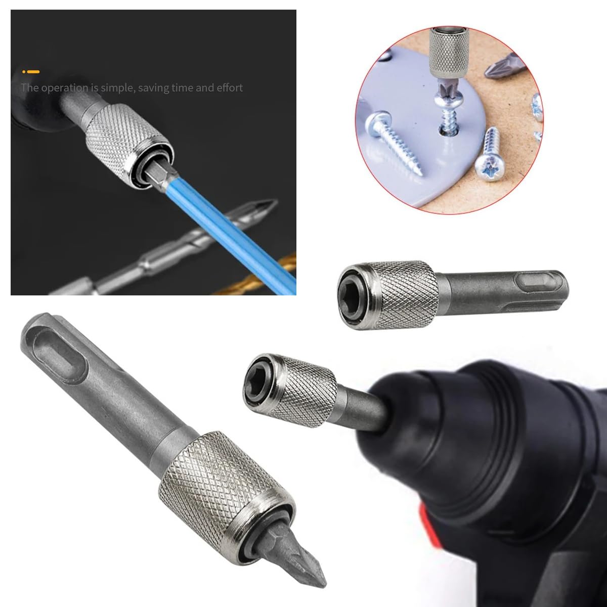 SDS to Hex Adapter - 3 Pack for Drill & Hammer -7 SDS to Hex Adapter - 3 Pack for Drill & Hammer -7