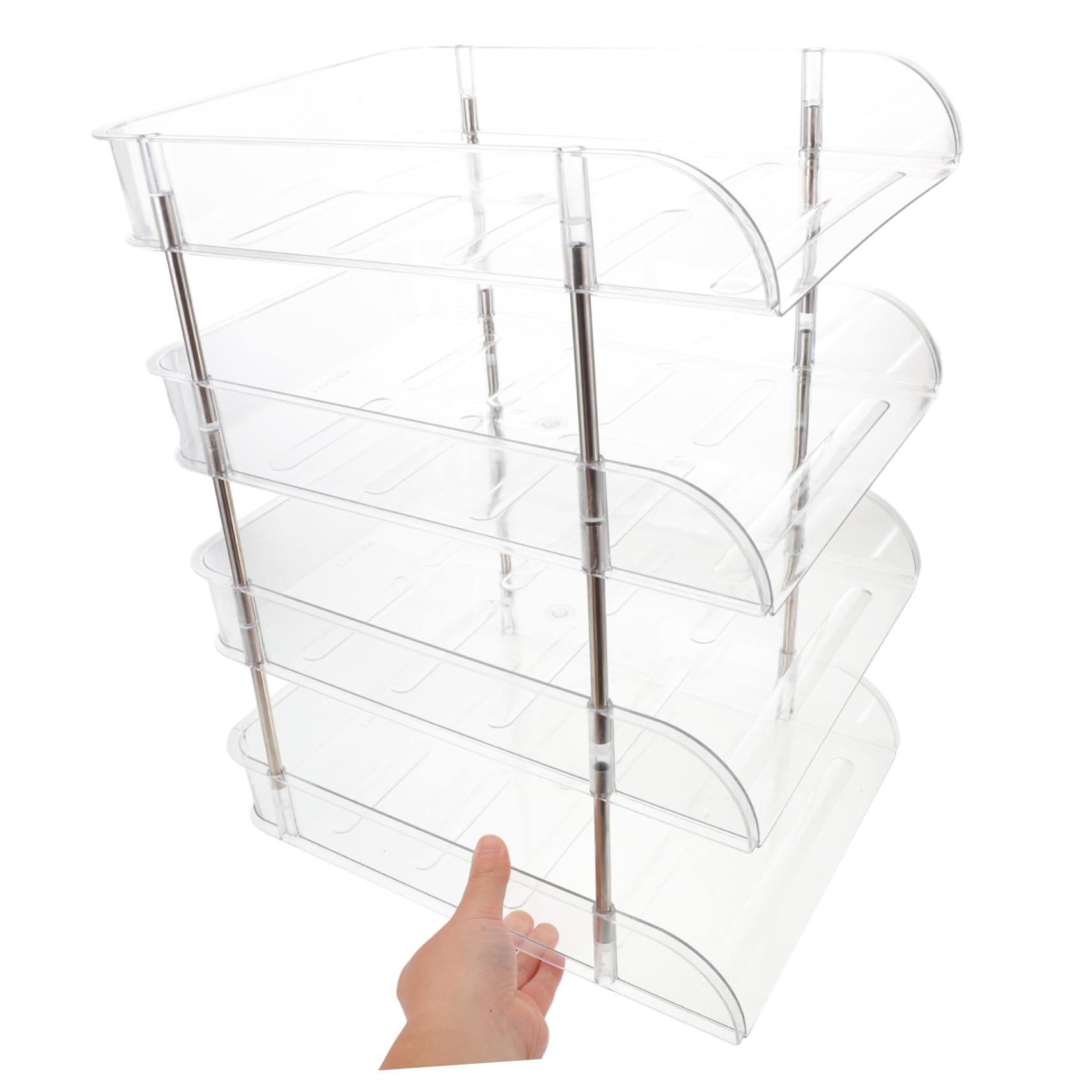Organizzatore di Documenti da Scrivania 4 Livelli in Plastica | Ragazzo Ragazza e Studenti, Festa Scuola Decor, Desktop Organizer per Studio e Casa