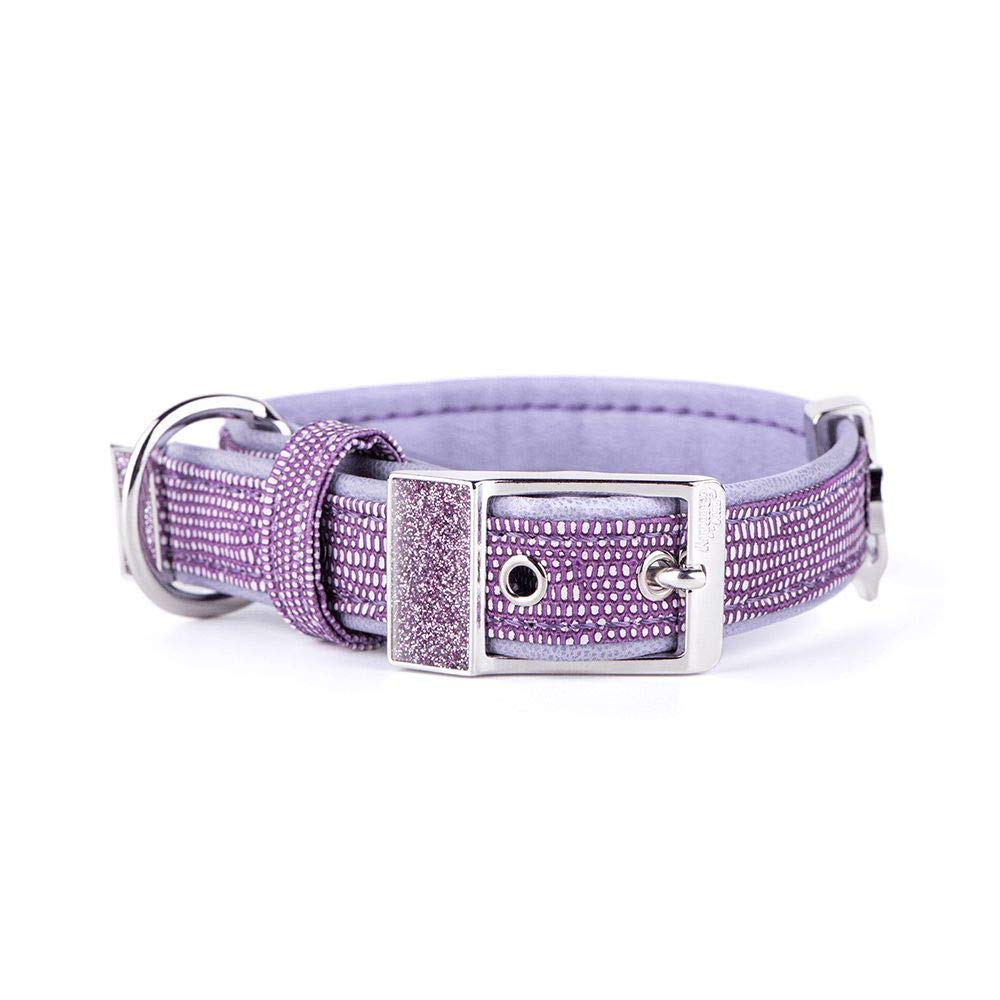 MyFamily Collare per Cane Regolabile in Fibra Sintetica Made in Italy, Finiture Metalliche in Bronzo Bianco, Confortevole e Resistente, Fatto a Mano, Collezione Saint Tropez