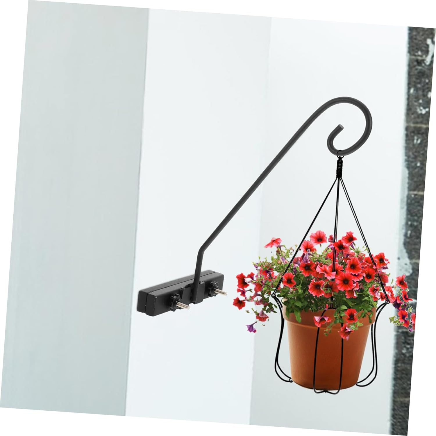 TOYANDONA Hanging Shelf for Plants Plant Hanger Brackets for Garden Balcony Hanging Rack Outdoor Flower Stands