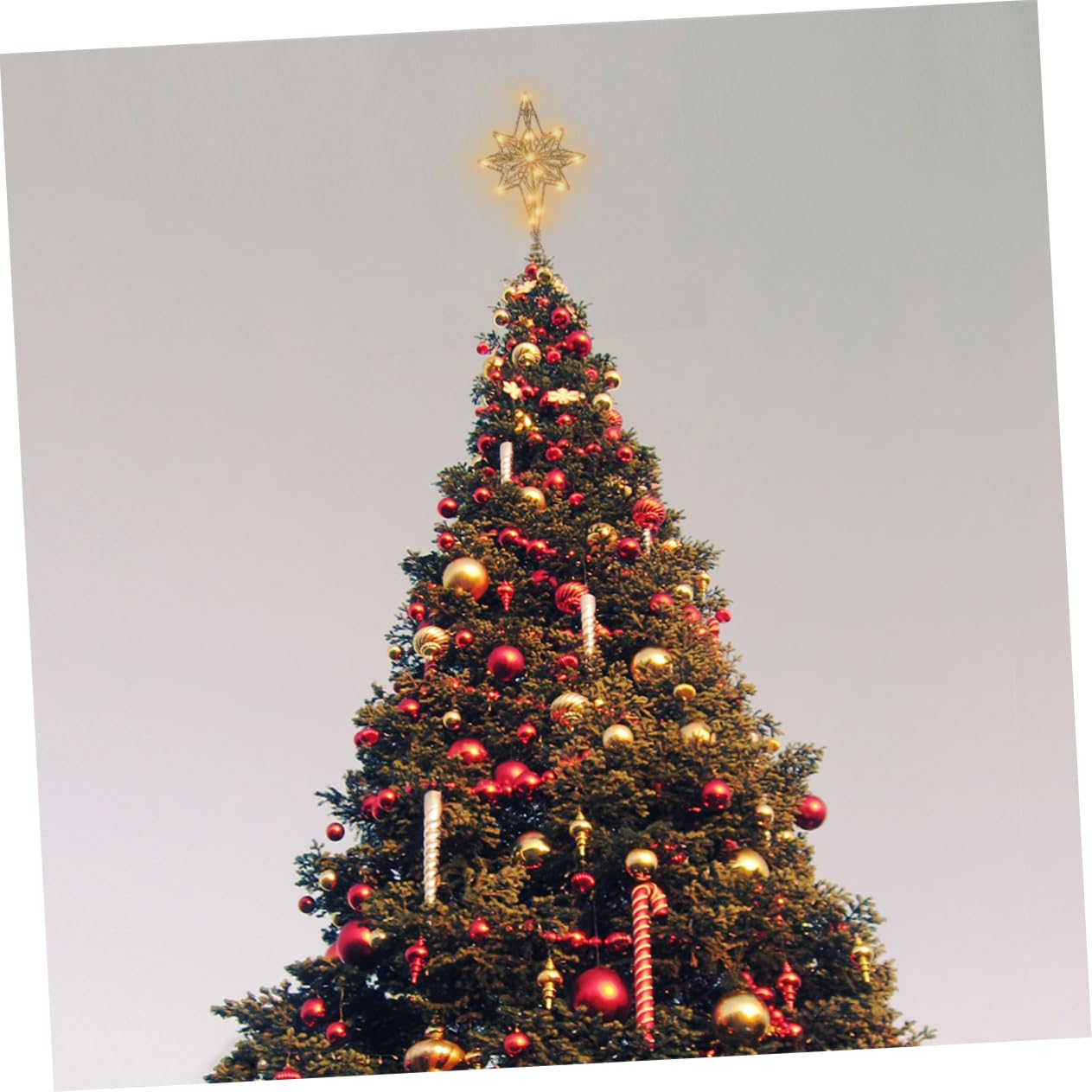 Ciieeo 2 Pièces Étoile De Noël Octogonale en Haut du Sapin d'arbre Étoile De Fer Étoile Suspendue De Noël Décor De Table Décor De Bureau Solide Et Pentacle Arbre De Fête