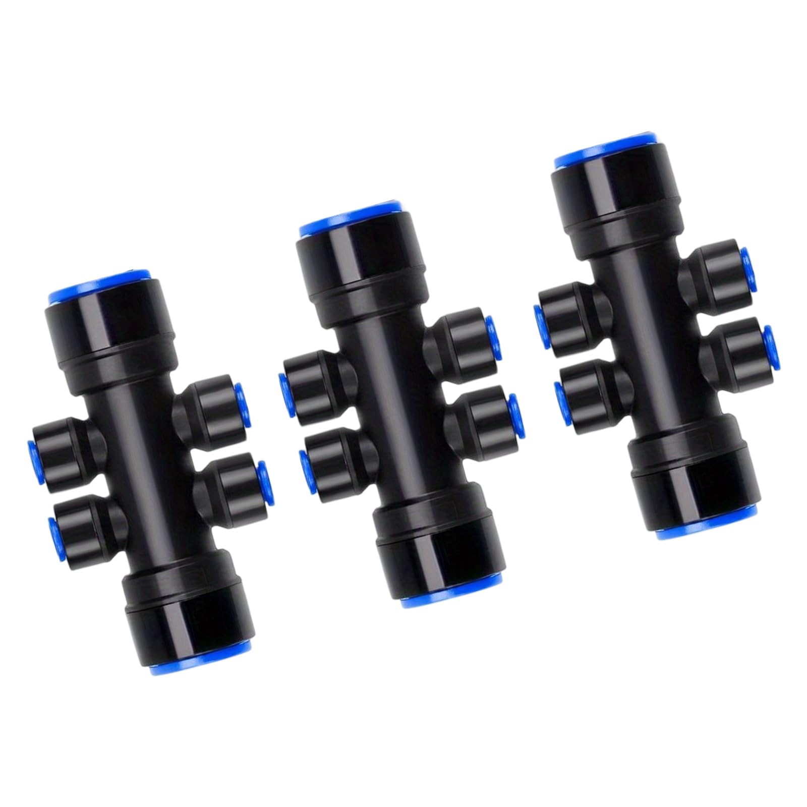 Tsophreniq 2/3 / 8Pcs Garden Irrigation Splitter 1 / 4inch 6 Way Connector Water Saving Garden Adapter for Plant Greenhouse Water Saving