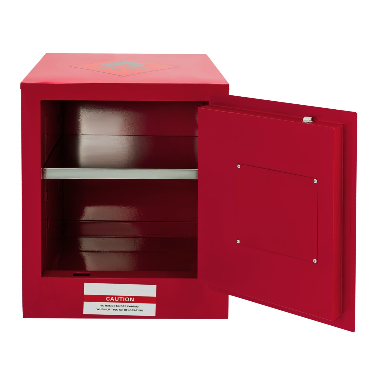 QUEWATSA 4 Gal Safety Cabinet,Flammable Liquid Steel Storage Cabinet,Fire Safety Manual Door Cabinet, for Commercial Industrial&Home Use (Red)